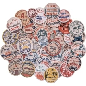 Tim Holtz Idealogy Chipboard Milk Caps 50/Pkg