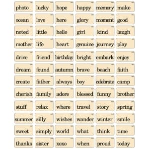 Tim Holtz Idealogy Flashcards 72/Pkg - Elementary