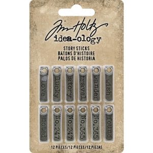 Tim Holtz ideaology Metal Story Sticks .25"X1" 12/Pkg