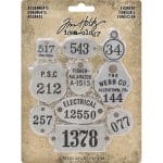 Tim Holtz ideaology Metal Adornments 10/Pkg - Foundry
