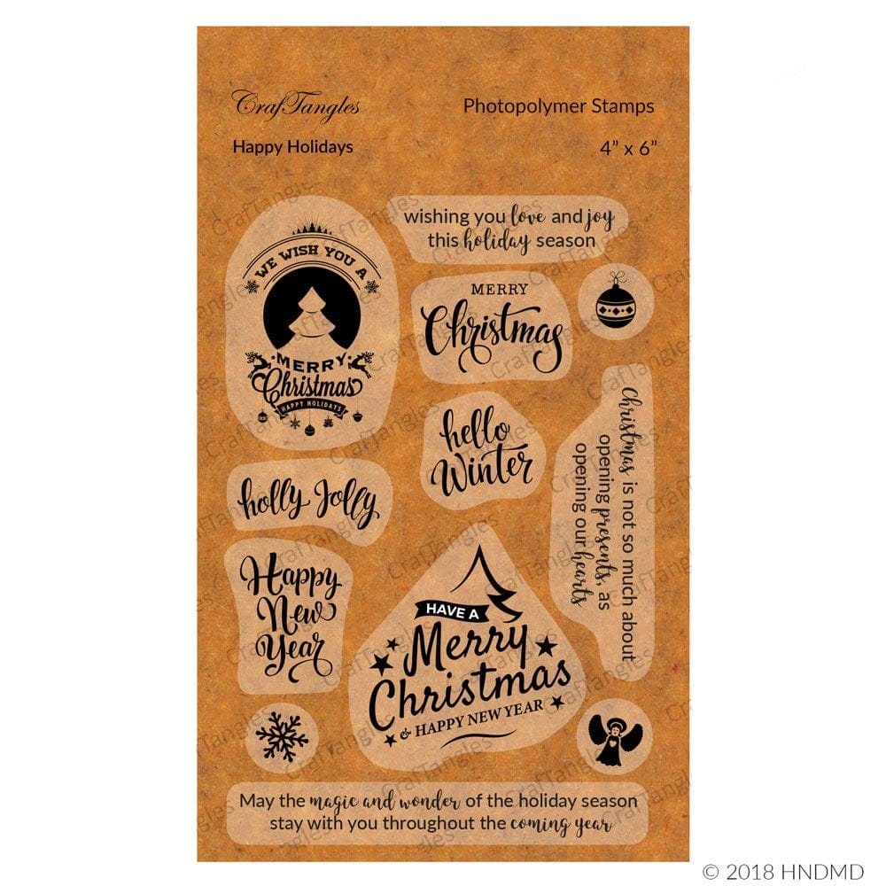 CrafTangles Photopolymer Stamps - Happy Holidays 76 Happy Holidays CrafTangles Photopolymer Stamps - Happy Holidays