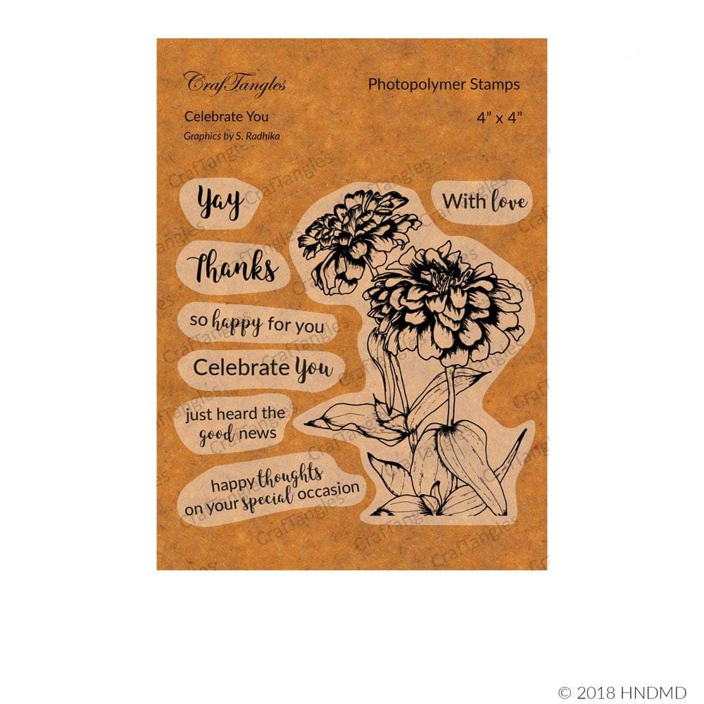 CrafTangles Photopolymer Stamps - Celebrate You 77 Celebrate You CrafTangles Photopolymer Stamps - Celebrate You