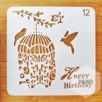 Stencil - Birdcage (5 by 5 inch)