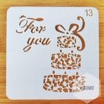 Stencil - Tiered Cake (5 by 5 inch)