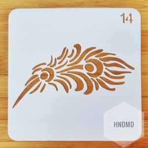 Stencil - Feather (5 by 5 inch)