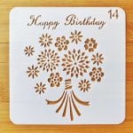 Stencil - Floral bouquet (5 by 5 inch)