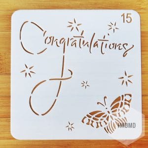 Stencil - Congratulations (5 by 5 inch)