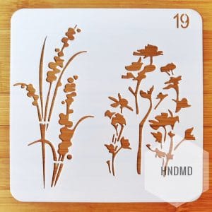 Stencil - Florals (5 by 5 inch)