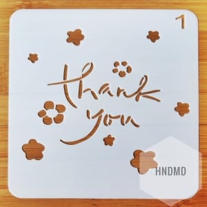 Stencil - Thank You (5 by 5 inch)