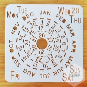 Stencil - Calendar (5 by 5 inch)