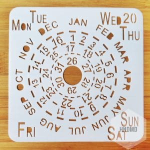 Stencil - Calendar (5 by 5 inch)