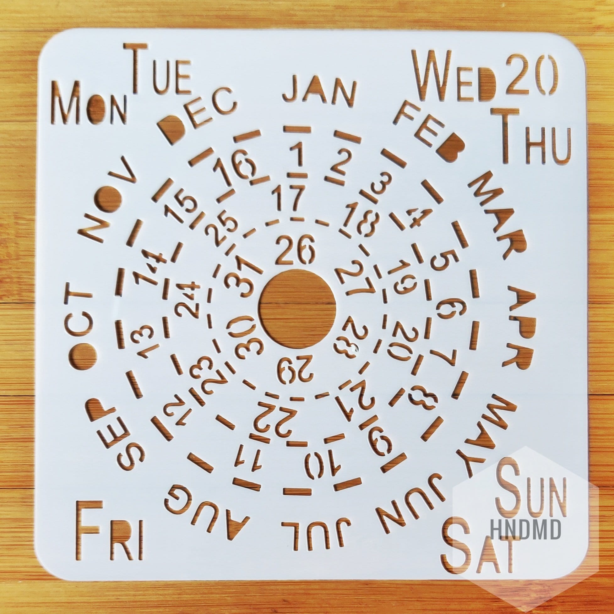 Stencil - Calendar (5 by 5 inch) CHCS 99 20 stencil calendar Stencil - Calendar (5 by 5 inch)