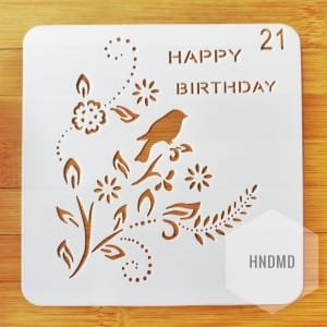 Stencil - Floral Branch (5 by 5 inch)