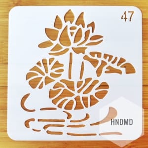 Stencil - Lotus (5 by 5 inch)
