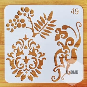Stencil - Floral Elements (5 by 5 inch)