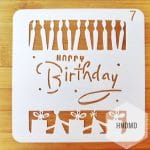 Stencil - Birthday Candles (5 by 5 inch)
