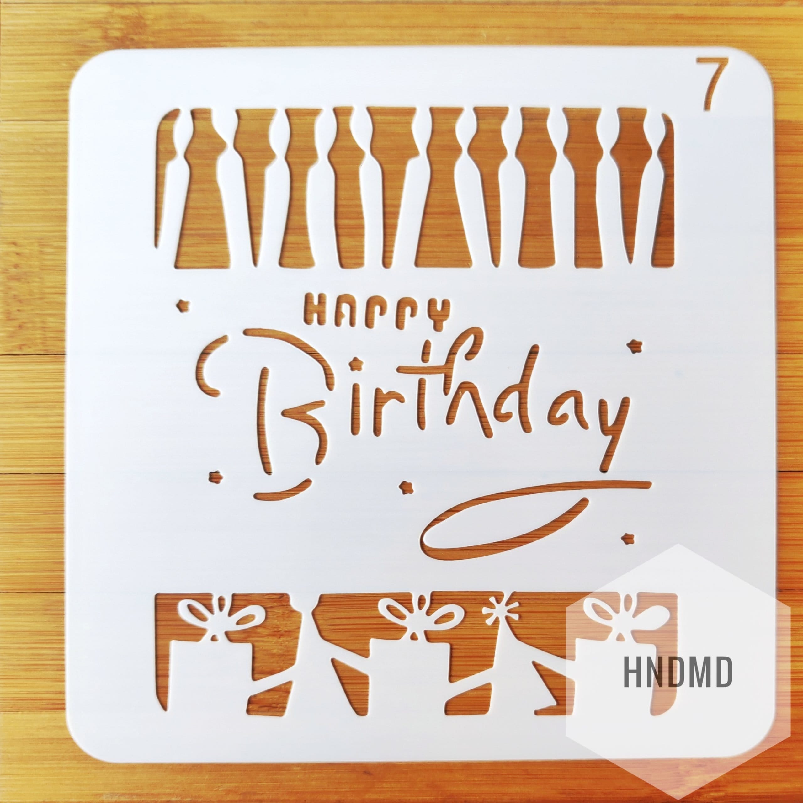 Stencil - Birthday Candles (5 by 5 inch) CHCS 99 7 stencil birthday candles scaled Stencil - Birthday Candles (5 by 5 inch)