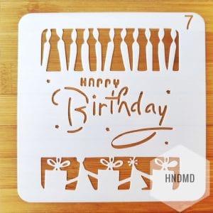 Stencil - Birthday Candles (5 by 5 inch)