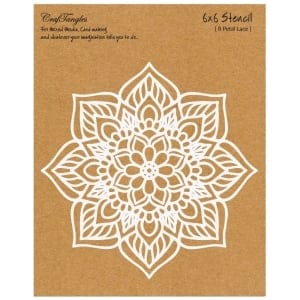 CrafTangles 6"x6" Stencil - 8 petal Lace