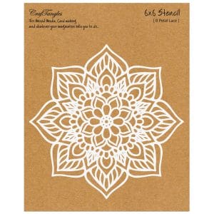 CrafTangles 6"x6" Stencil - 8 petal Lace