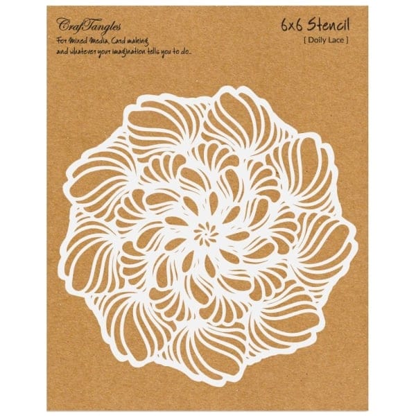 CrafTangles 6"x6" Stencil - Doily Lace