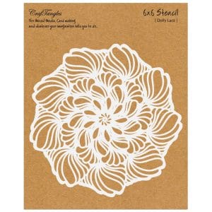 CrafTangles 6"x6" Stencil - Doily Lace