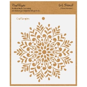 CrafTangles 6"x6" Stencil - Floral Mandala