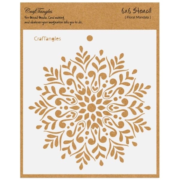 CrafTangles 6"x6" Stencil - Floral Mandala