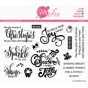 Mudra Craft Stamps - Christmas Greetings