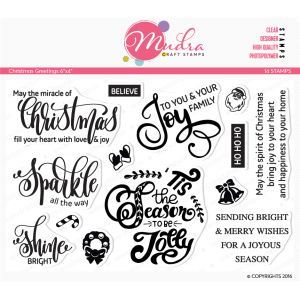 Mudra Craft Stamps - Christmas Greetings