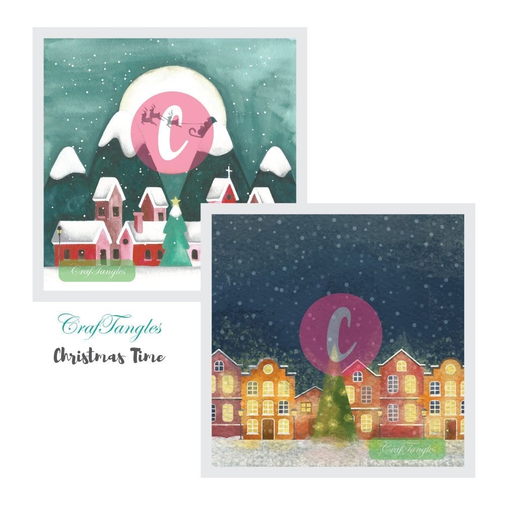 CrafTangles Decoupage Paper Pack - Christmas Time (12 by 12 inch) - 4 sheets Christmas Time Decoupage 12x12 1 and 2 Christmas-Time--Decoupage-12x12-1-and-2