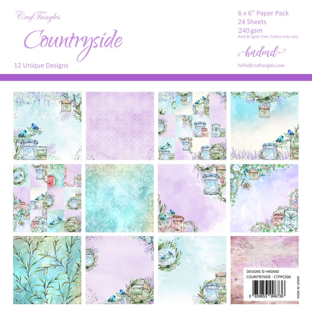 CrafTangles Scrapbook Paper Pack - CountrySide (6"x6")