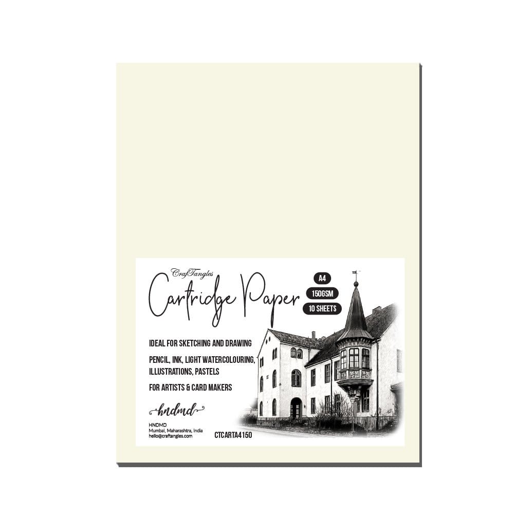 CrafTangles Cartridge Paper A4 (150 gsm) (Set of 10 sheets) CrafTangles A4 Cartridge Paper 150GSM CrafTangles Cartridge Paper A4 (150 gsm) (Set of 10 sheets)
