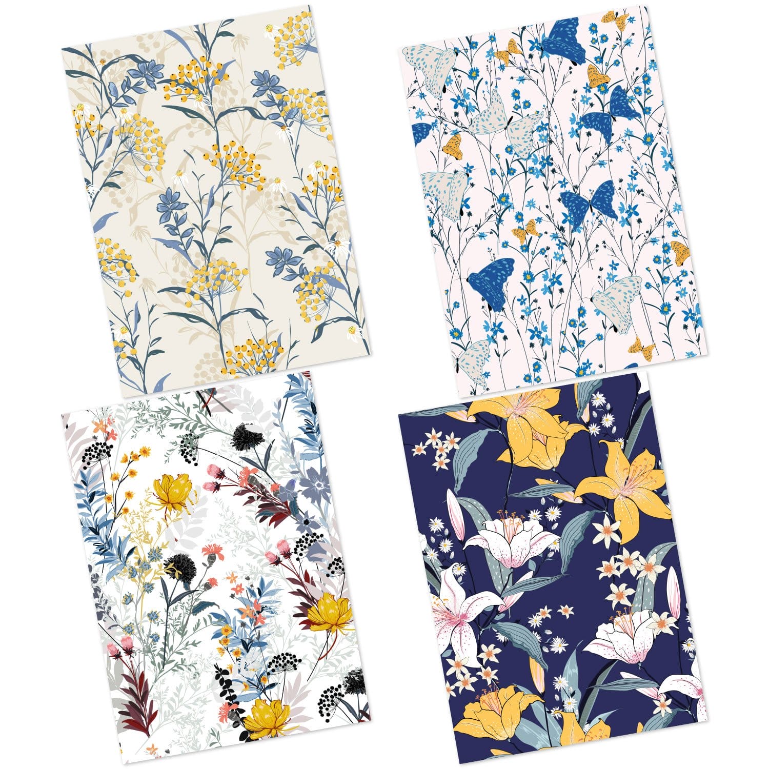 CrafTangles Decoupage Paper Pack - Floral Pattern (A4) - 4 sheets Floral Pattern Amazon 4 Images Floral-Pattern-Amazon-4-Images