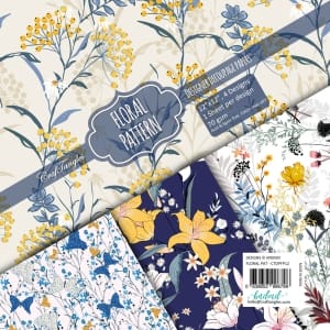 CrafTangles Decoupage Paper Pack - Floral Pattern (12 by 12 inch) - 4 sheets