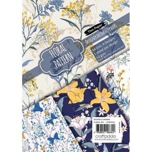 CrafTangles Decoupage Paper Pack  - Floral Pattern (A4) - 4 sheets