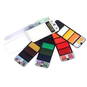 Hakims Watercolors travelling Pan (Set of 18)