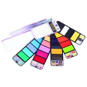 Hakims Watercolors travelling Pan (Set of 25 Mixed Colors)