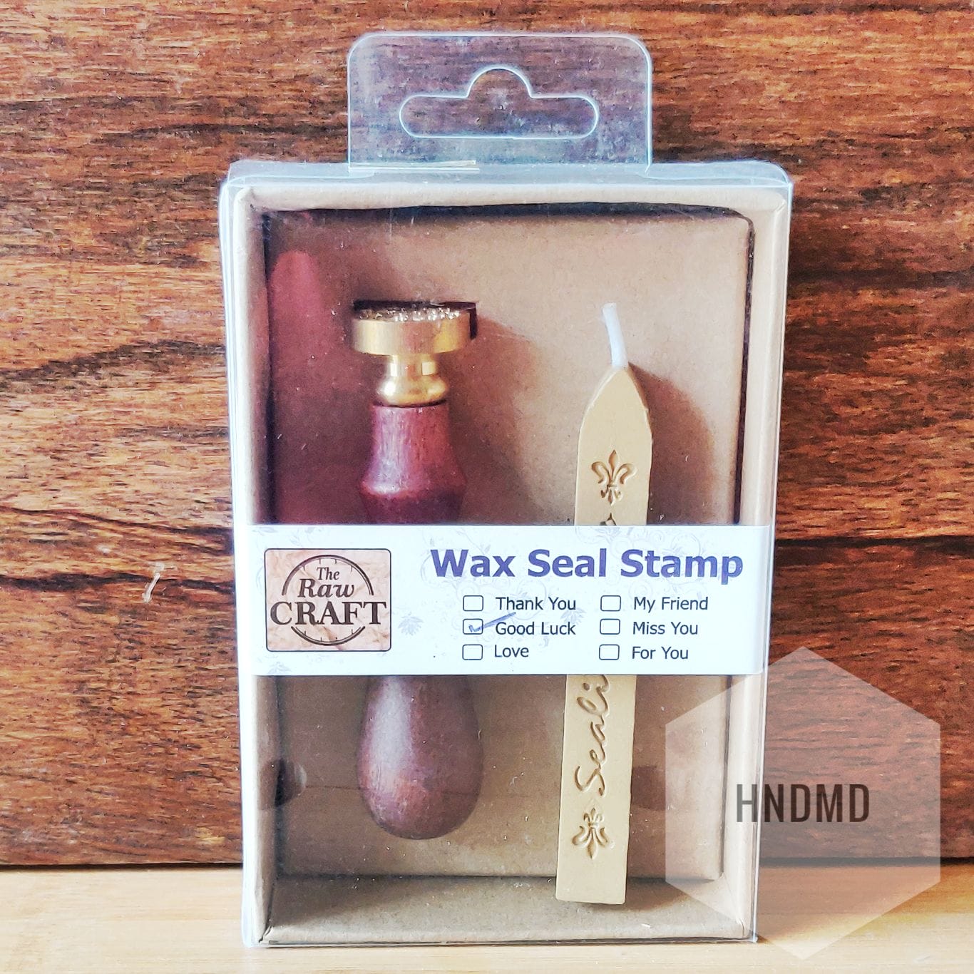 Wax Seal Stamp with single wax stick - Good Luck RAVWSS Wax Seal Stamp with single wax stick - Good Luck