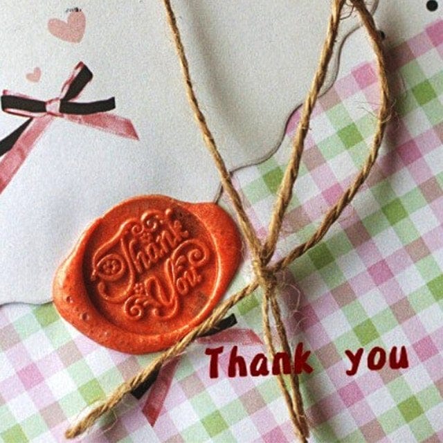 Wax Seal Stamp with single wax stick - Thank Luck RAVWSS RAVWSS-TY_wax_seal_thank_you_1