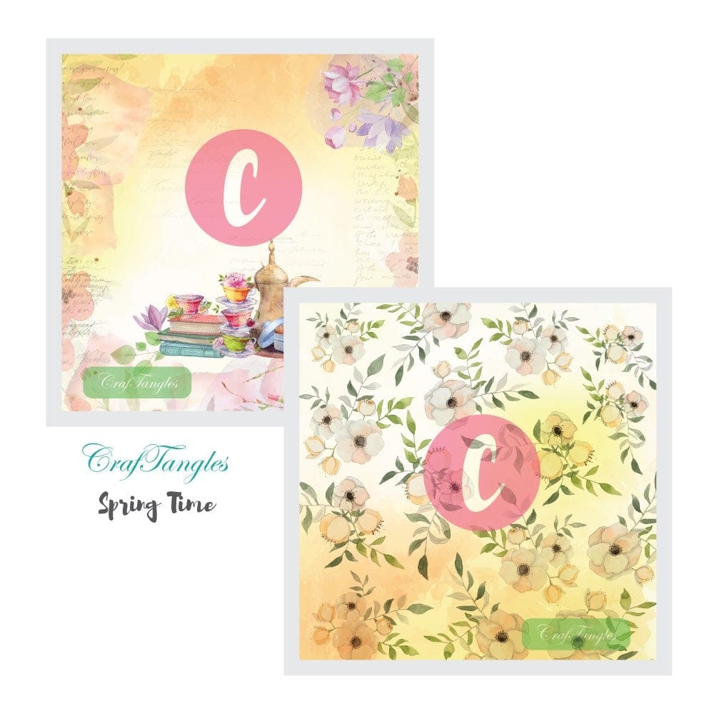 CrafTangles Decoupage Paper Pack - Spring Time (12 by 12 inch) - 4 sheets Spring Time Decoupage 12x12 3 and 4 Spring-Time-Decoupage-12x12-3-and-4