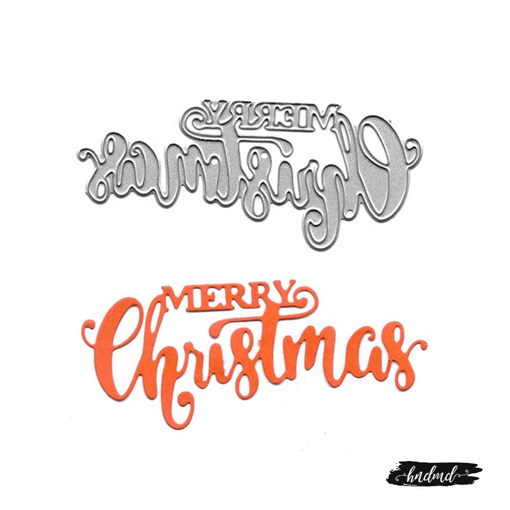 Steel word Dies - Merry Christmas (XY131) XY131 steel cutting dies CraftAdda Steel word Dies - Merry Christmas (XY131)