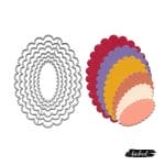 Steel Cutting Dies - Stitched scalloped Ovals (set of 6 dies)