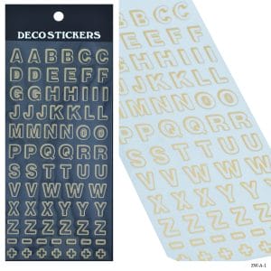 Metallic Copper Alphabet Stickers (ZW-A-1)
