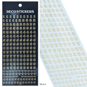 Metallic Copper Numbers Stickers