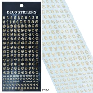Metallic Copper Numbers Stickers