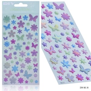 Butterflies and Flowers Stickers (ZW-BC-B-1)
