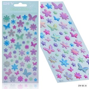 Butterflies and Flowers Stickers (ZW-BC-B-1)