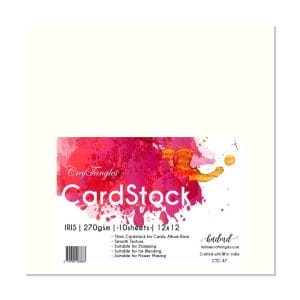 CrafTangles cardstock 12" by 12" (270 gsm) (Set of 10 sheets) - Iris