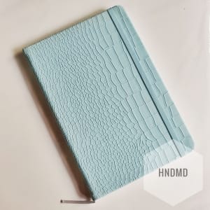 Hardbound Notebooks or Diary (5.5 by 8 inch) - Leather Effect - Baby Blue
